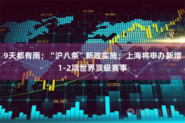 9天都有雨；“沪八条”新政实施；上海将申办新增1-2项世界顶级赛事